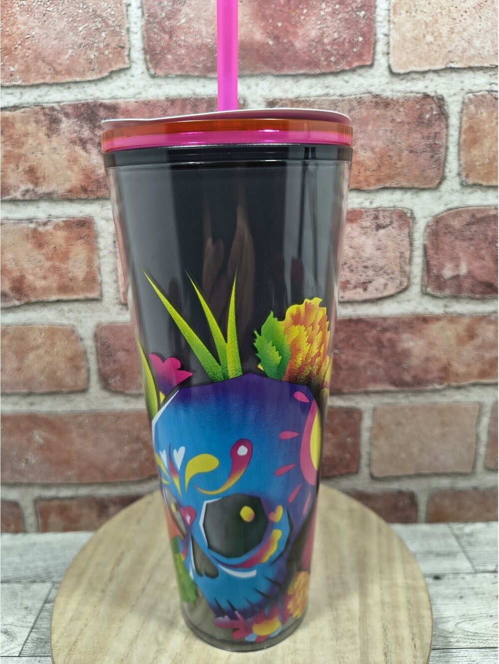Starbucks Dia De Los Muertos Day of Dead Holographic 24oz Tumbler Cold Cup NWT